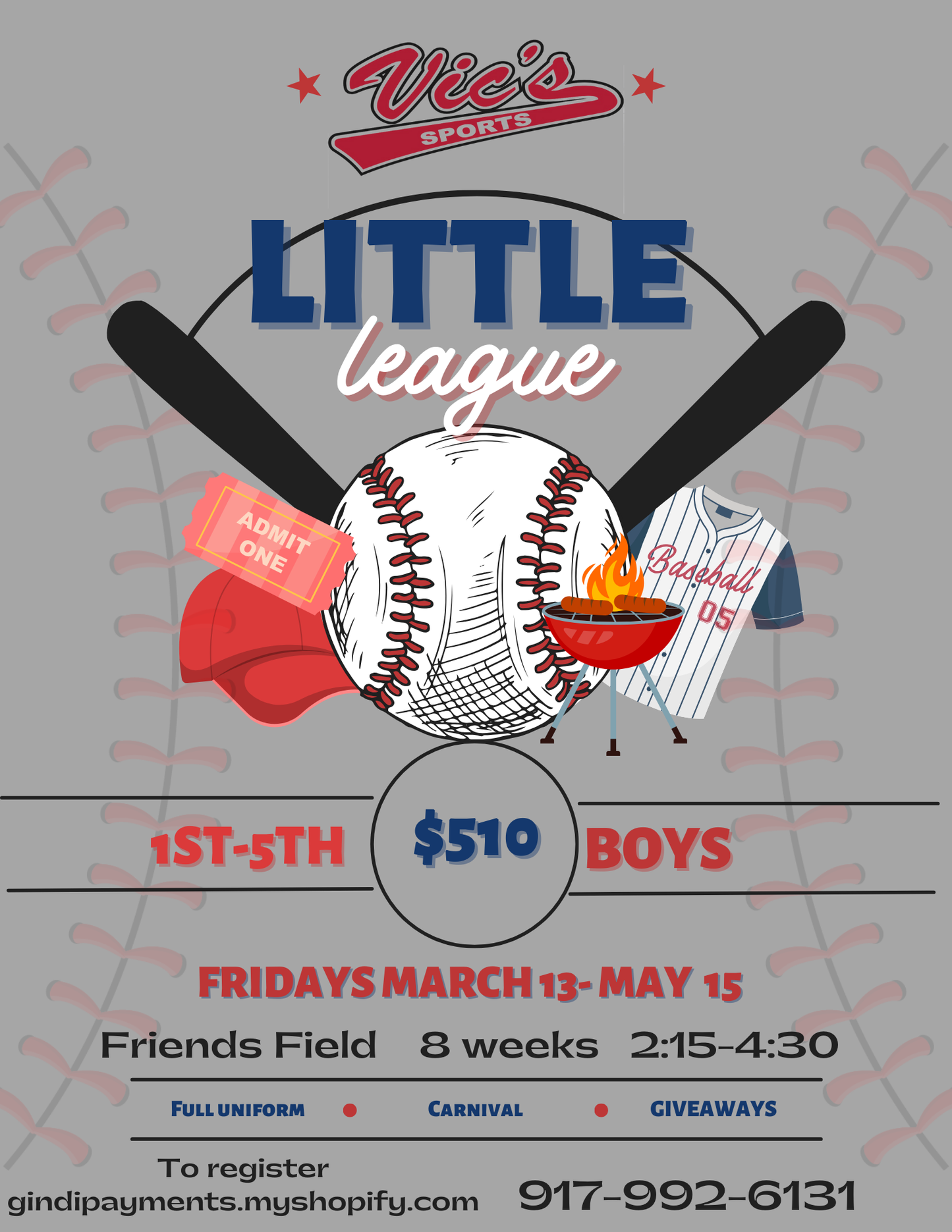 Spring 2026 1st-5th Boys Baseball Leagues