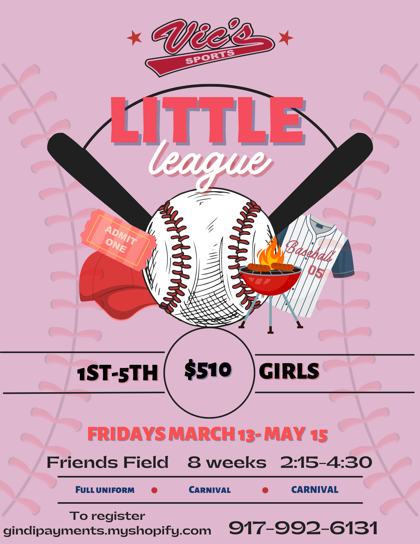 Spring 2026 1st-5th Girls Baseball League
