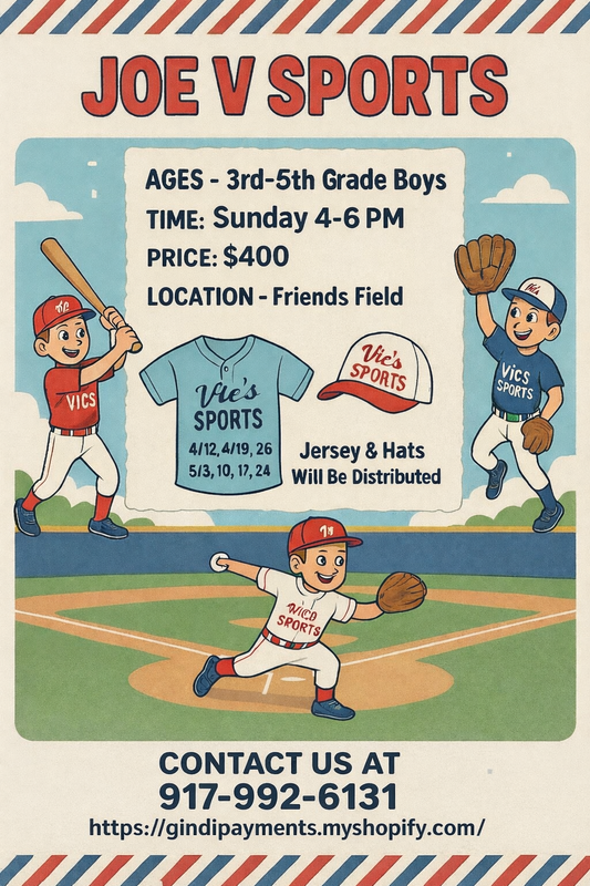 Joe V's Spring 2026 Sundays Yeshiva Boys Baseball